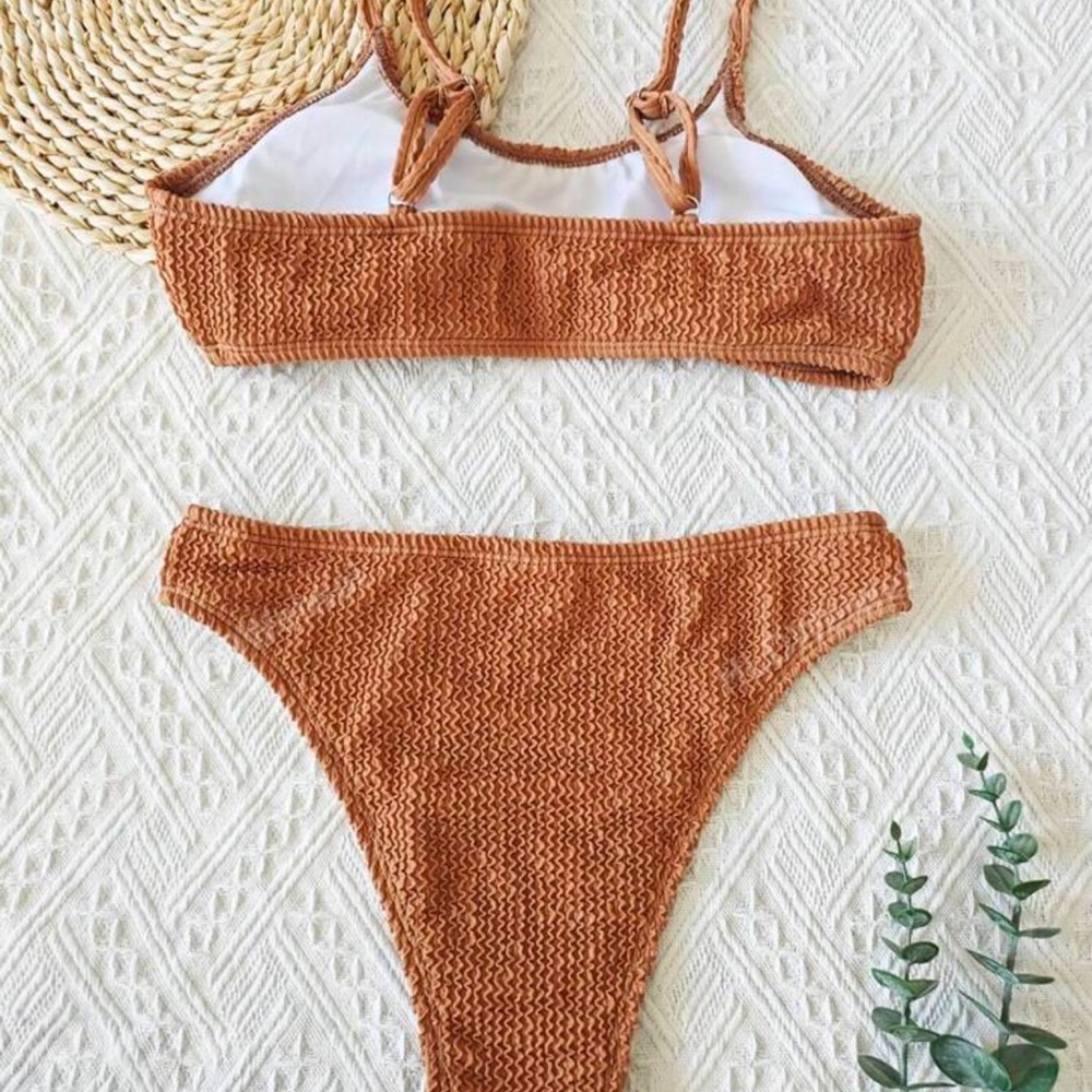 Rust Knit Bikini Set - Picture 2 of 4